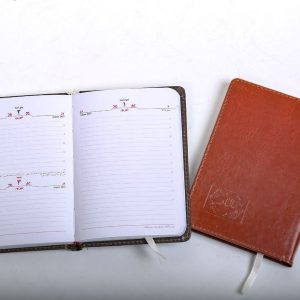 سررسید یک هشتم نیم وزیری چرم دو رنگ